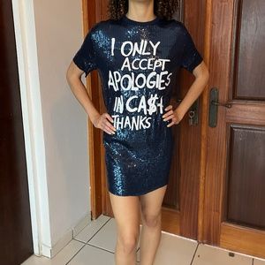 never used Zara sequin dress- small